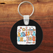 Groovy, ik geloof in je testdag leraar sleutelhanger (Voorkant)