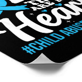 Groovy Ik hun stem Steun Kind Bewustzijn Blauw Poster (Hoek)