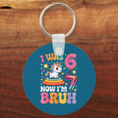 Groovy Ik Was 6 Nu Ben Ik 7 Grappig 6 7 Zes Zeven Sleutelhanger (Voorkant)