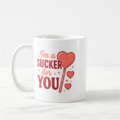 Groovy I'm A Sucker For You Retro Heart Candy Vale Koffiemok (Links)