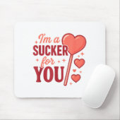 Groovy I'm A Sucker For You Retro Heart Candy Vale Muismat (Met muis)