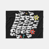 Groovy Im Amanda Doing Amanda Dingen Grappige Moed Fleece Deken (Voorkant (Horizontaal))