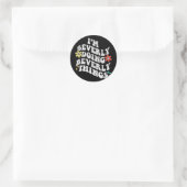 Groovy Im Beverly Doing Beverly Dingen Grappige Mo Ronde Sticker (Tas)