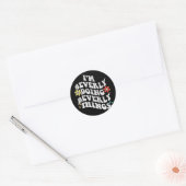 Groovy Im Beverly Doing Beverly Dingen Grappige Mo Ronde Sticker (Envelop)