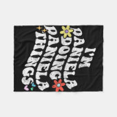 Groovy Im Daniela Doing Daniela Dingen Grappige Mo Fleece Deken (Voorkant (Horizontaal))