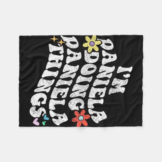 Groovy Im Daniela Doing Daniela Dingen Grappige Mo Fleece Deken (Voorkant (Horizontaal))