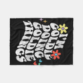 Groovy Im Goldie Doing Goldie Dingen Grappige Moed Fleece Deken (Voorkant (Horizontaal))