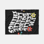 Groovy Im Leslie Doing Leslie Dingen Grappige Moed Fleece Deken (Voorkant (Horizontaal))