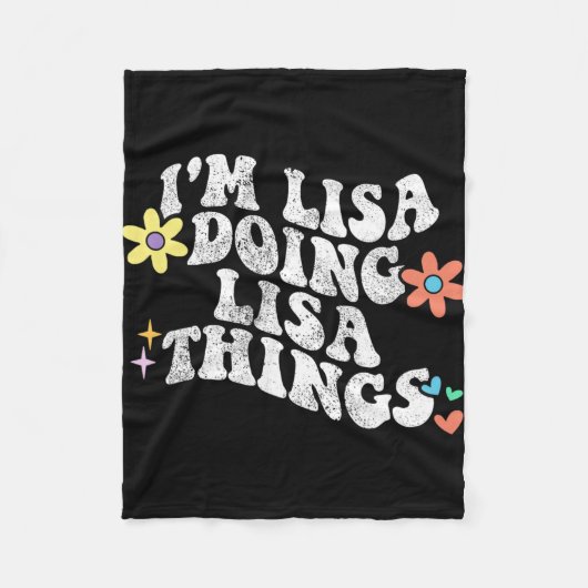 Groovy Im Lisa Doing Lisa Dingen Grappige Moederda Fleece Deken (Voorkant)