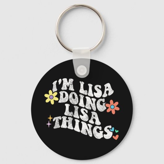 Groovy Im Lisa Doing Lisa Dingen Grappige Moederda Sleutelhanger (Voorkant)