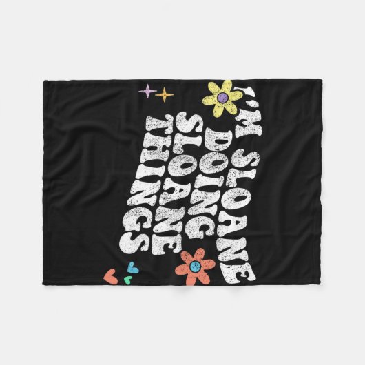 Groovy im Sloane Doing Sloane Dingen Grappige Moed Fleece Deken (Voorkant (Horizontaal))