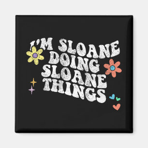 Groovy im Sloane Doing Sloane Dingen Grappige Moed Magneet