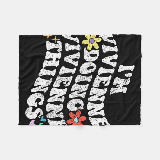 Groovy im Vivienne Doing Vivienne Dingen Grappig Fleece Deken (Voorkant (Horizontaal))