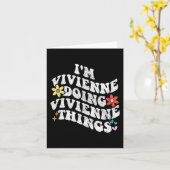 Groovy im Vivienne Doing Vivienne Dingen Grappig Kaart (Gele Bloem)