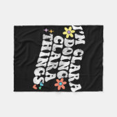 Groovy In Clara Doing Clara Dingen Grappige Moeder Fleece Deken (Voorkant (Horizontaal))