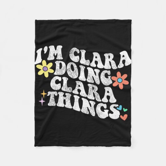Groovy In Clara Doing Clara Dingen Grappige Moeder Fleece Deken (Voorkant)