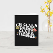 Groovy In Clara Doing Clara Dingen Grappige Moeder Kaart (Gele Bloem)