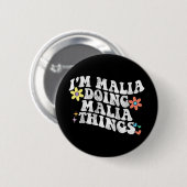 Groovy In Malia Doing Malia Dingen Grappige Moeder Ronde Button 5,7 Cm (Voorkant /achterkant)