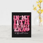 Groovy In Mijn 11e Verjaardag Era Coquette Bow Bir Kaart (Gele Bloem)