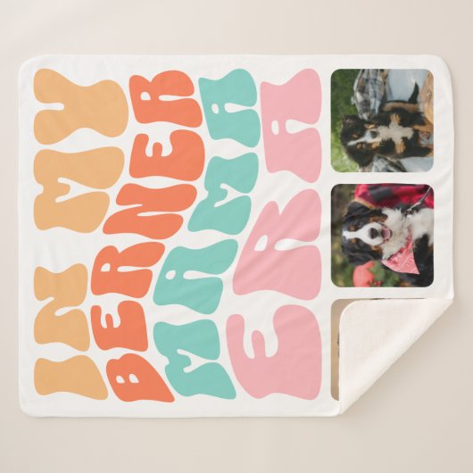 Groovy In Mijn Berner Mama Era Berner Berner Berne Sherpa Deken (Voorkant (horizontaal))