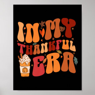 Groovy in mijn dankbare tijd thanksgiving kalkoen poster