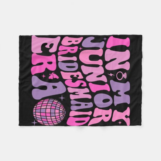 Groovy In Mijn Junior Bruidsmeisje Tijdperk Trouw Fleece Deken (Voorkant (Horizontaal))