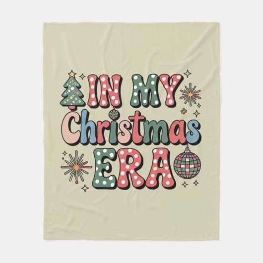 Groovy in mijn kerst tijdperk Grappige leraar Fleece Deken (Voorkant)