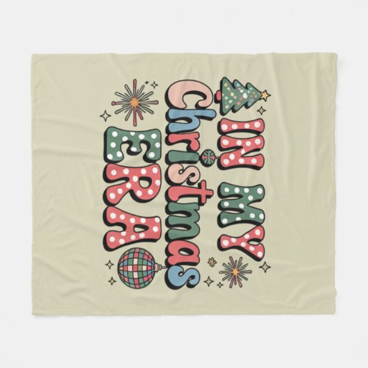 Groovy in mijn kerst tijdperk Grappige leraar Fleece Deken (Voorkant (Horizontaal))