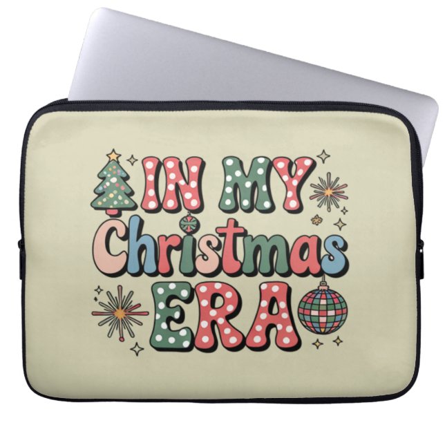 Groovy in mijn kerst tijdperk Grappige leraar Laptop Sleeve (Voorkant)