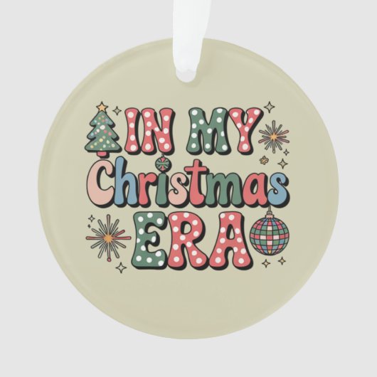 Groovy in mijn kerst tijdperk Grappige leraar Ornament (voorkant)