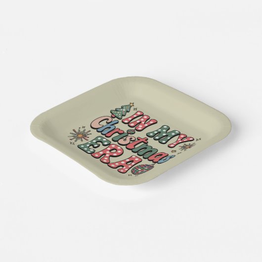 Groovy in mijn kerst tijdperk Grappige leraar Papieren Bordje (Gebogen)