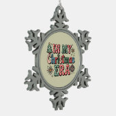 Groovy in mijn kerst tijdperk Grappige leraar Tin Sneeuwvlok Ornament (Links)