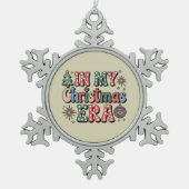 Groovy in mijn kerst tijdperk Grappige leraar Tin Sneeuwvlok Ornament (Voorkant)