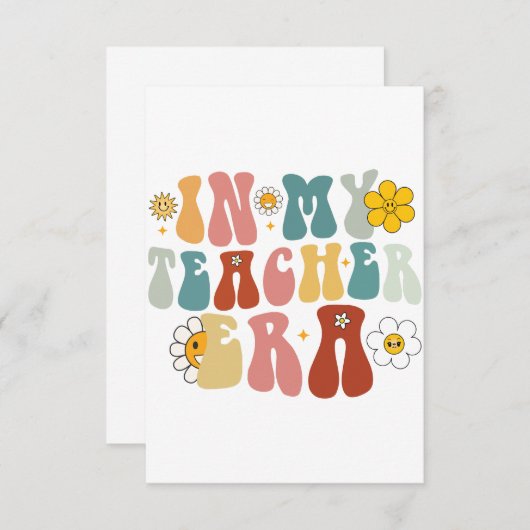 Groovy in mijn lerarentijdperk terug naar school l bedankkaart (Voorkant / Achterkant)