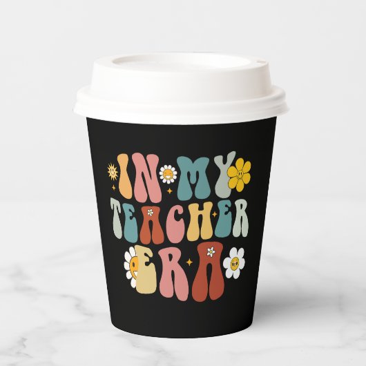 Groovy in mijn lerarentijdperk terug naar school l papieren bekers (Voorkant)