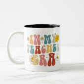 Groovy in mijn lerarentijdperk terug naar school l tweekleurige koffiemok (Links)