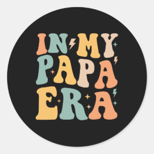 Groovy in mijn papa tijdperk Vaderdag Ronde Sticker