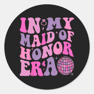 Groovy In Mijn Periode Als Ereschoonmaakster Bruid Ronde Sticker