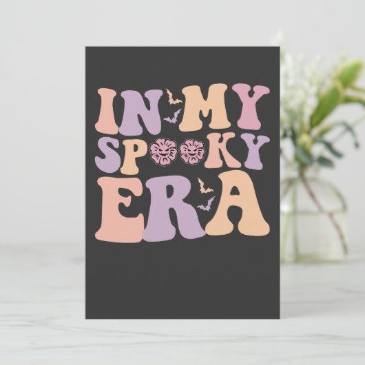 Groovy In Mijn Spooky Era Herfst Halloween Ghost R Kaart (Staand voorkant)