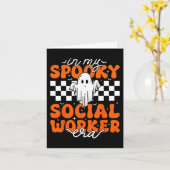 Groovy In Mijn Spooky Social Worker Era Schattige  Kaart (Gele Bloem)