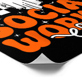 Groovy In Mijn Spooky Social Worker Era Schattige Poster (Hoek)