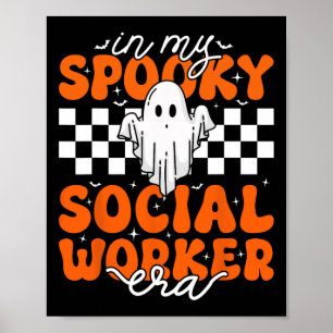 Groovy In Mijn Spooky Social Worker Era Schattige Poster
