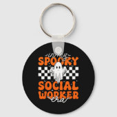 Groovy In Mijn Spooky Social Worker Era Schattige  Sleutelhanger (Voorkant)