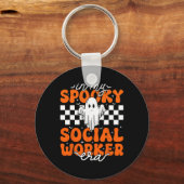 Groovy In Mijn Spooky Social Worker Era Schattige  Sleutelhanger (Voorkant)