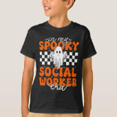 Groovy In Mijn Spooky Social Worker Era Schattige  T-shirt (Voorkant)