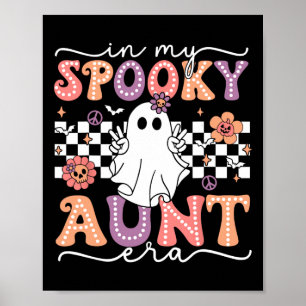 Groovy In Mijn Spooky Tante Era Retro Tante Hallow Poster