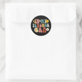 Groovy in mijn tijdperk als leraar Terug naar scho Ronde Sticker (Tas)