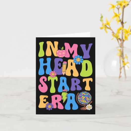 Groovy In My Head Start Era Headstart Eerste Dag V Kaart (Gele Bloem)