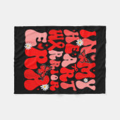 Groovy In My Heart Warrior Era Heart Disease Aware Fleece Deken (Voorkant (Horizontaal))