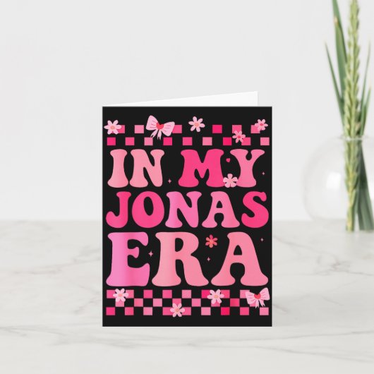 Groovy In My Jonas Era Funny Jonas Heart For Men W Kaart (Voorkant)